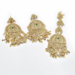 Mahseen Jadau Earrings Tikka Set Multicolor - The Pashm