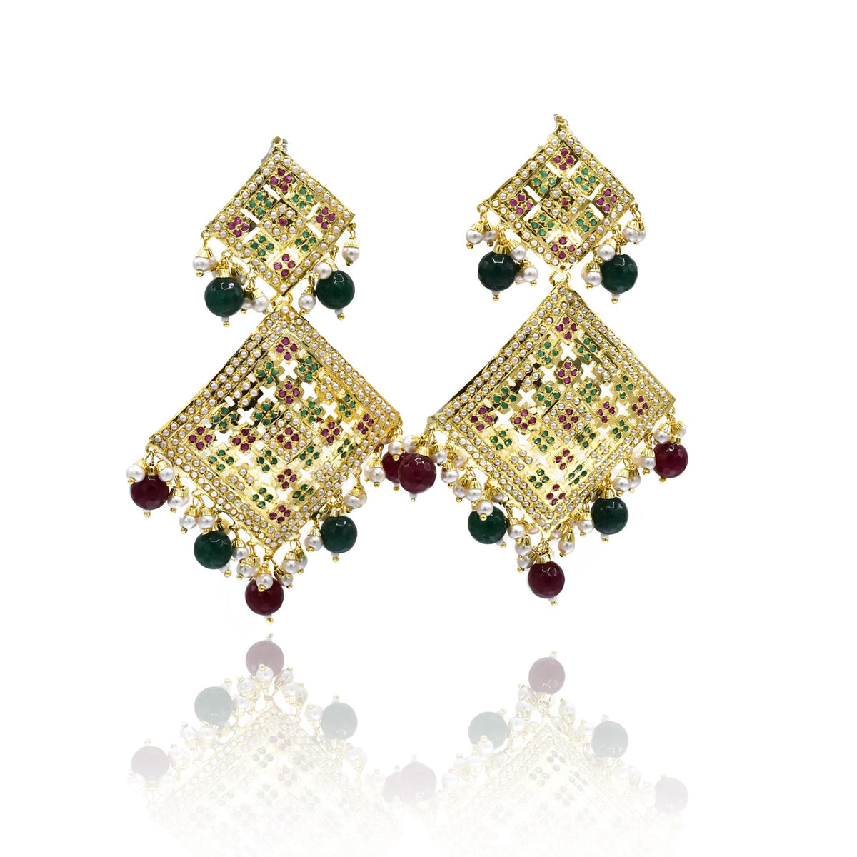 Natasha Jadau Earrings - The Pashm