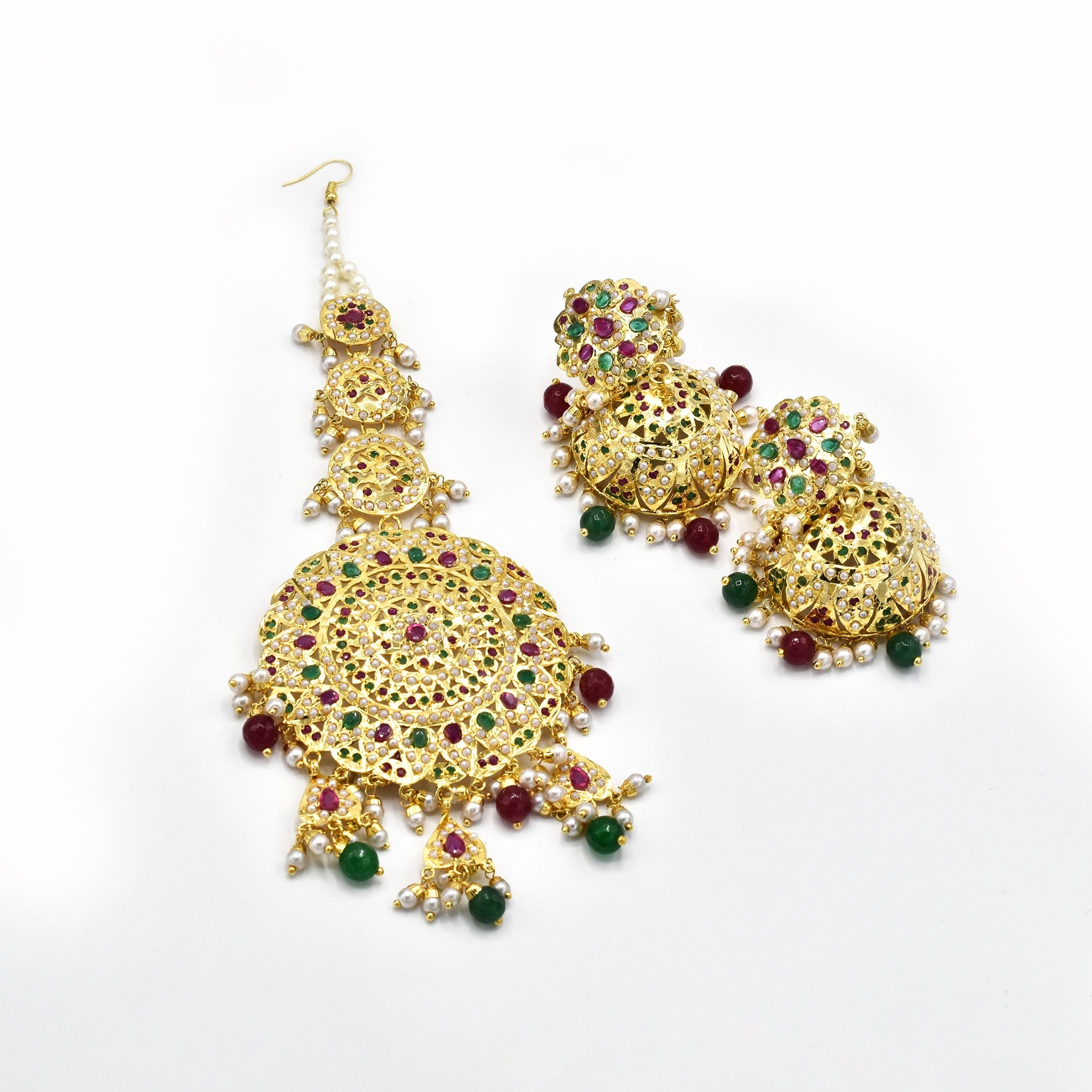 Lafiza Jadau Jhumki Earrings - The Pashm