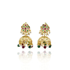 Lafiza Jadau Jhumki Earrings - The Pashm