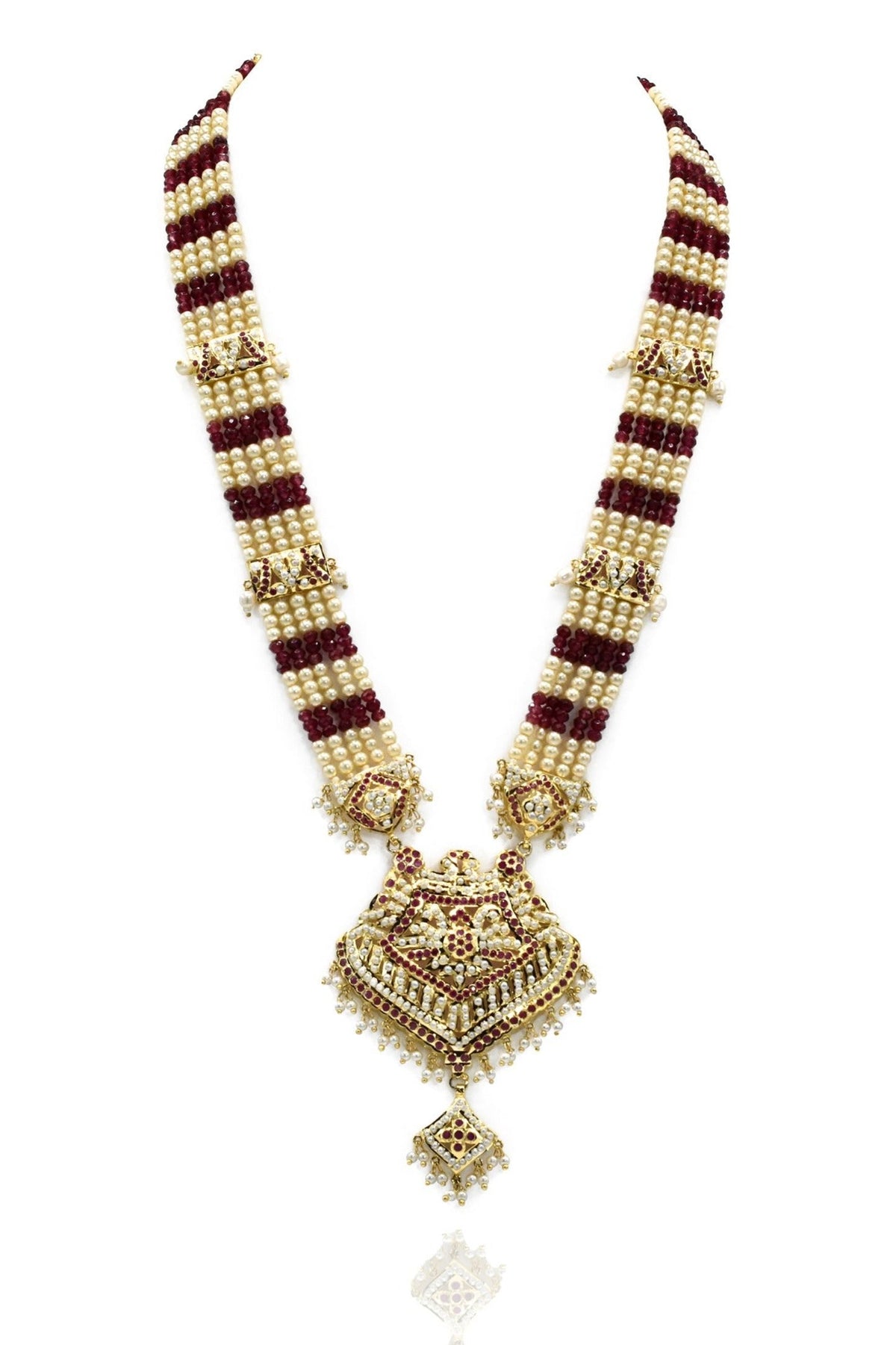 Sifra Jadau Rani Haar - Red - The Pashm