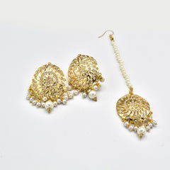 Saanvi Jadau Earrings Tikka Set - The Pashm