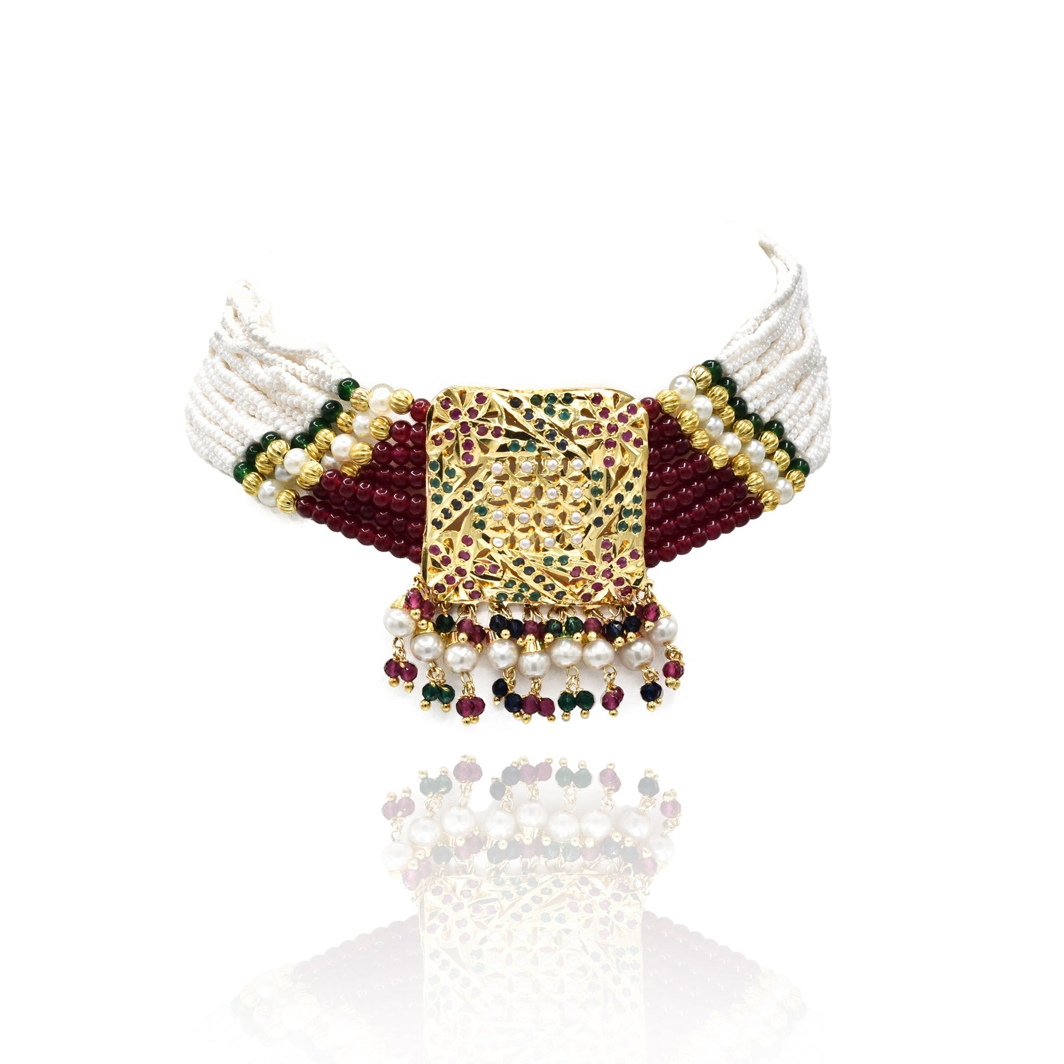 Nehmat Jadau Choker Set - The Pashm