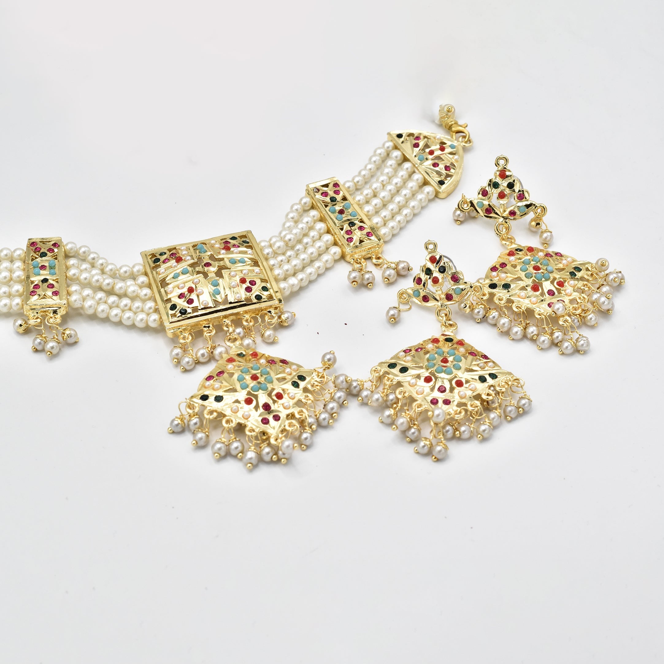 Ridhima Jadau Multicolor Stone Set - The Pashm