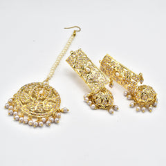 Aamna Jadau Jhumki Earrings Pearl - Pearl