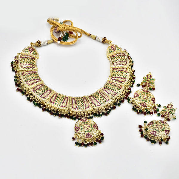 Sabira Jadau Necklace Set - The Pashm
