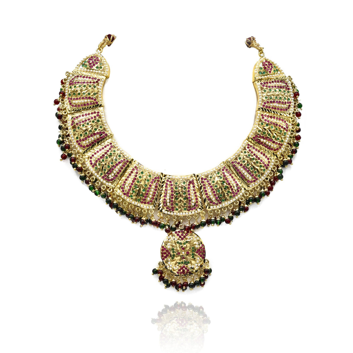 Sabira Jadau Necklace Set - The Pashm