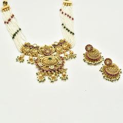 Arham Gold Swan Necklace Set - The Pashm