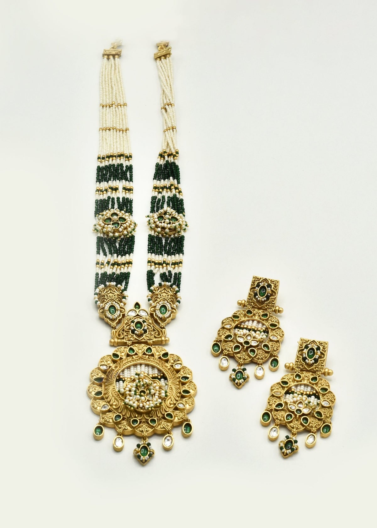 Neeti Antique Gold Pendant Set - The Pashm