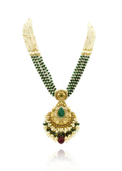 Aasha Antique Gold Pendant Set - The Pashm