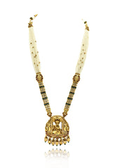 Krishna Antique Gold Pendant Set - The Pashm