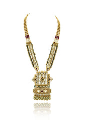 Pushpa Polki Square Pendant Set - The Pashm