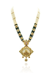 Ziya Antique Gold Paisley Necklace Set - The Pashm