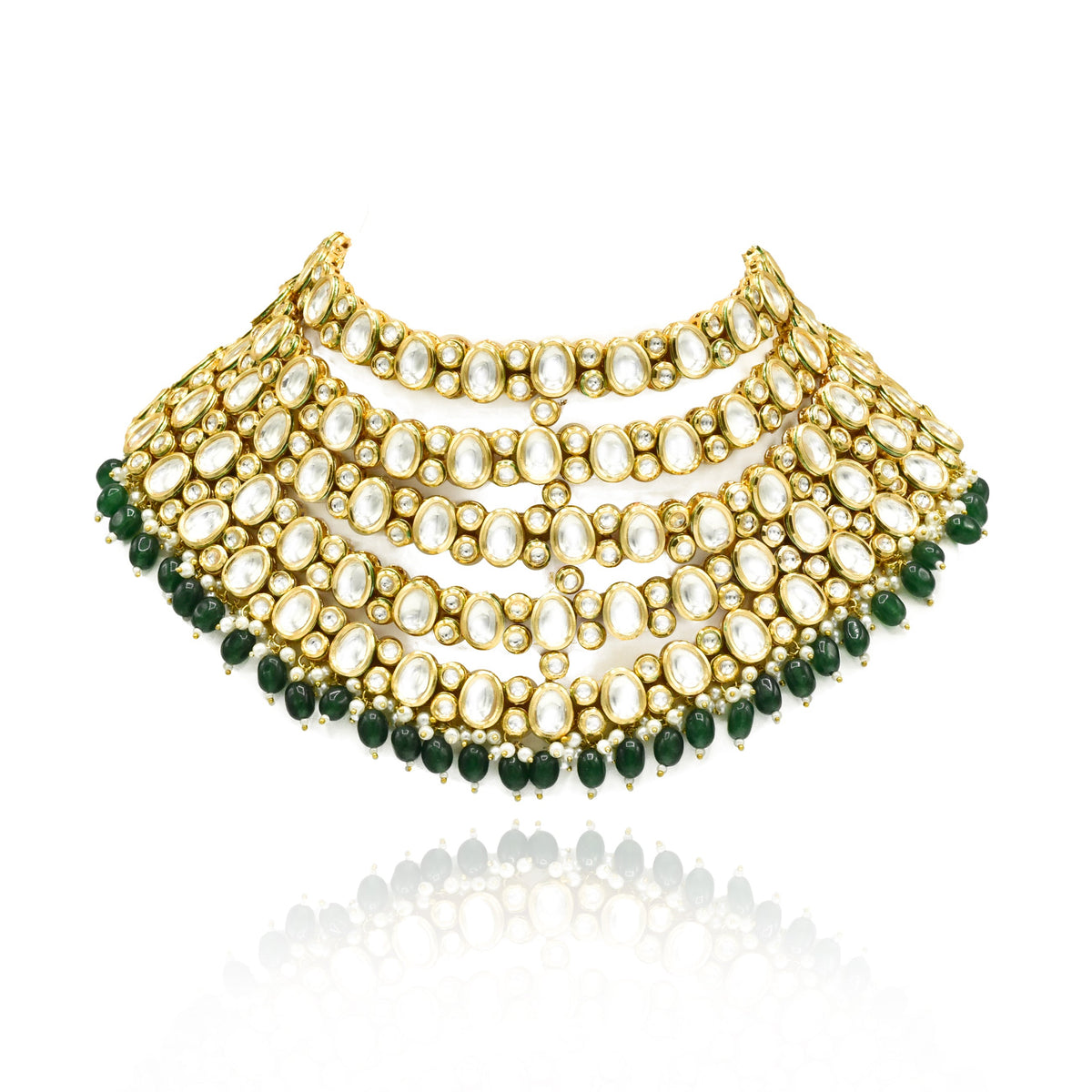 Preeta Kundan Layered Necklace Set - the Pashm