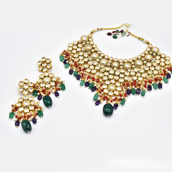 Sakinah Multicolor Kundan Necklace Set