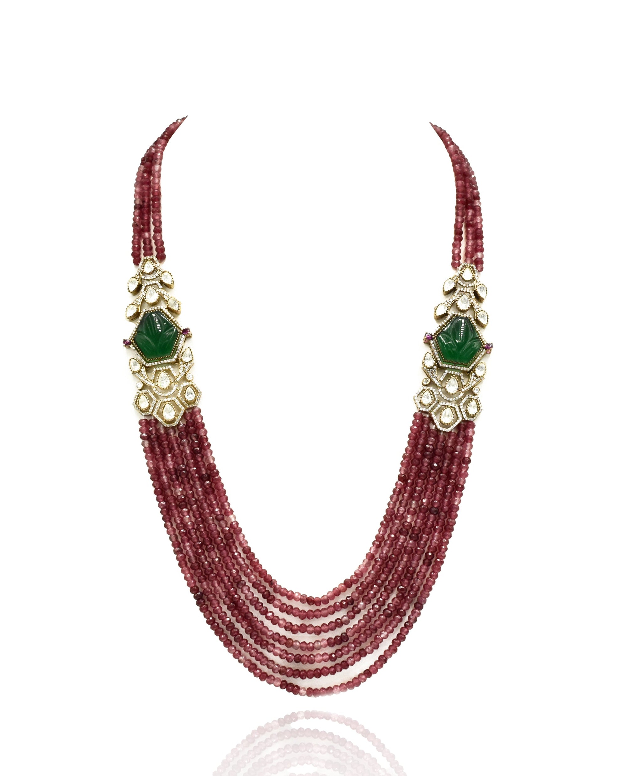 Aashvee Side Brooch Necklace Set - The Pashm