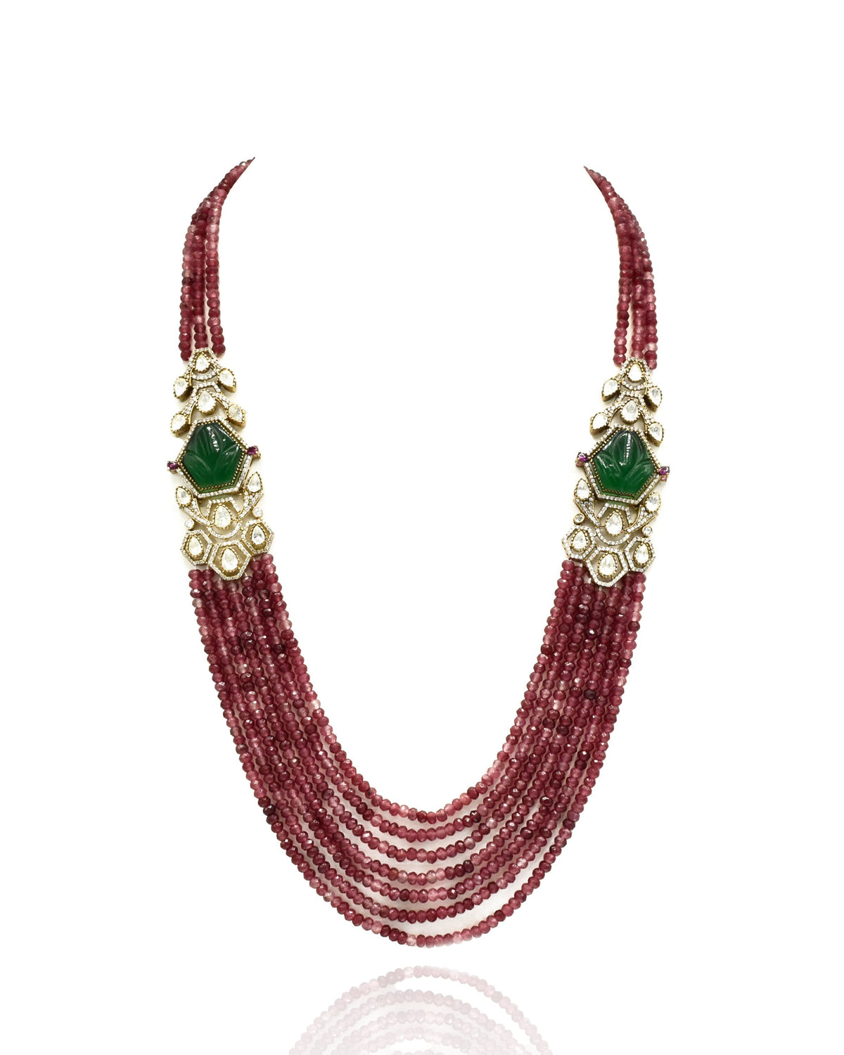 Aashvee Side Brooch Necklace Set - The Pashm
