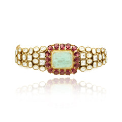 Ziva Mint & Ruby Polki Bridal Choker - The Pashm