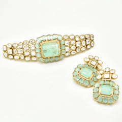 Ziva Mint Polki Bridal Choker - The Pashm