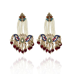 Rumayna Earrings Jarkan Multicolor - The Pashm