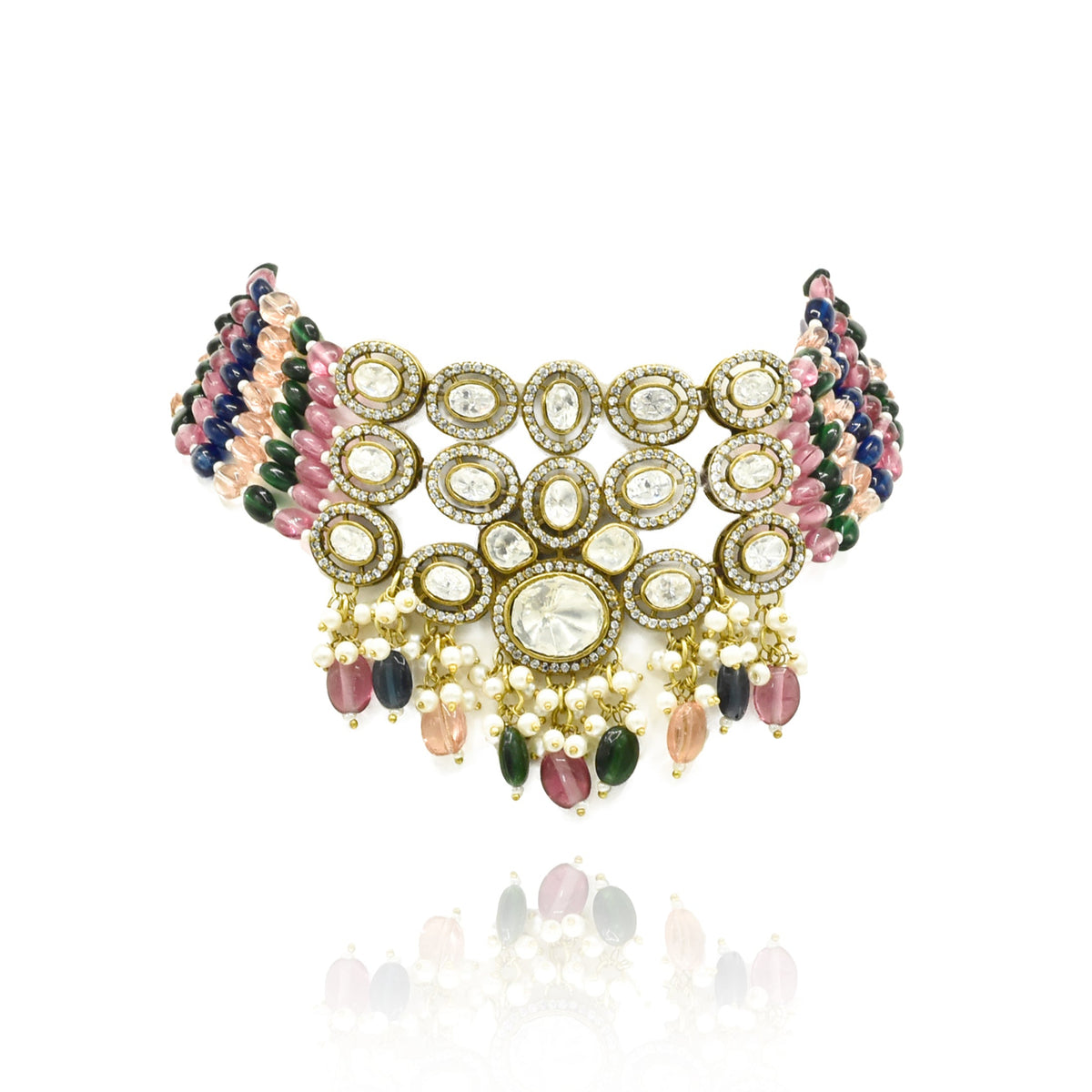 Nazia Antique Beaded Choker - The Pashm