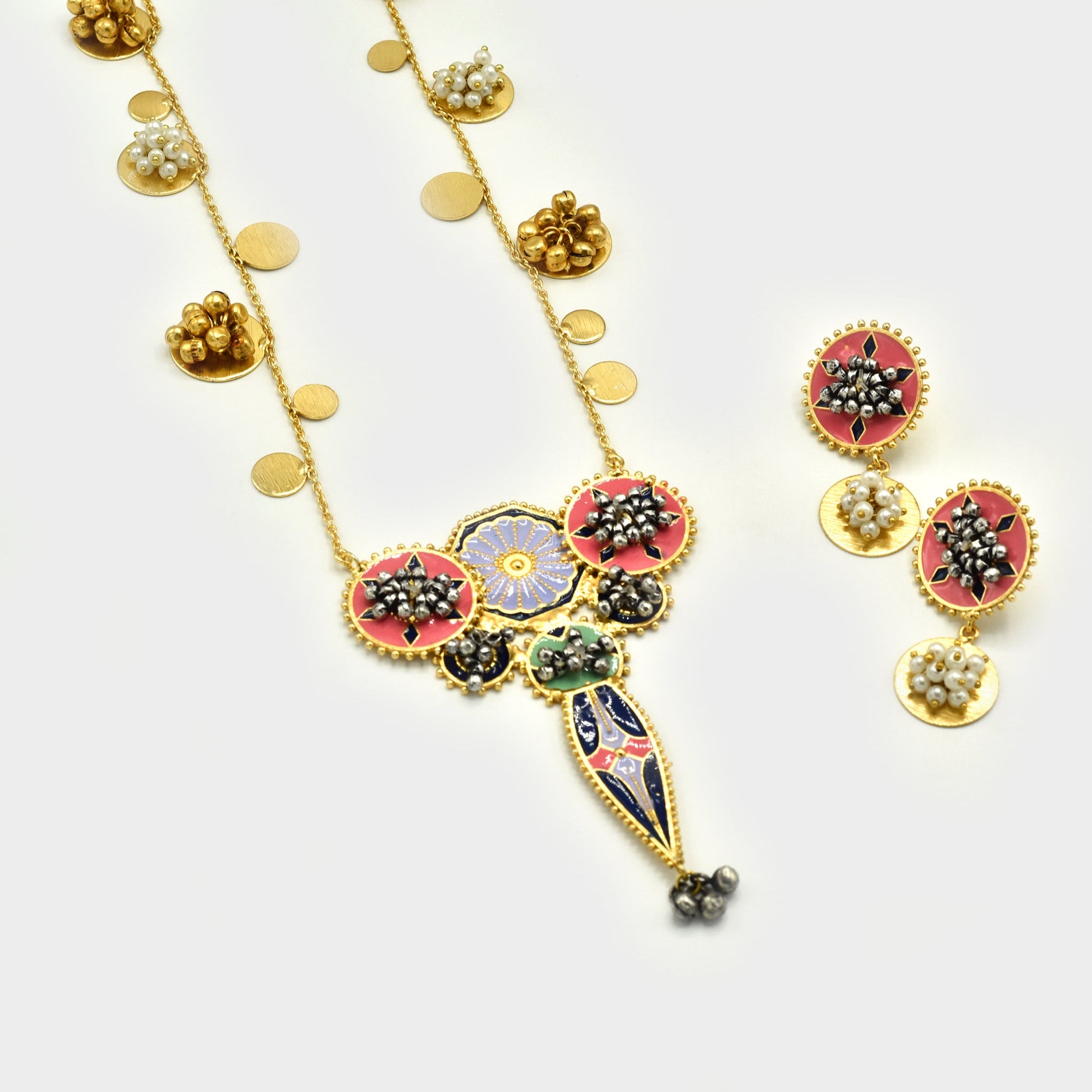 Amarpali Enameled Fusion Necklace - The Pashm