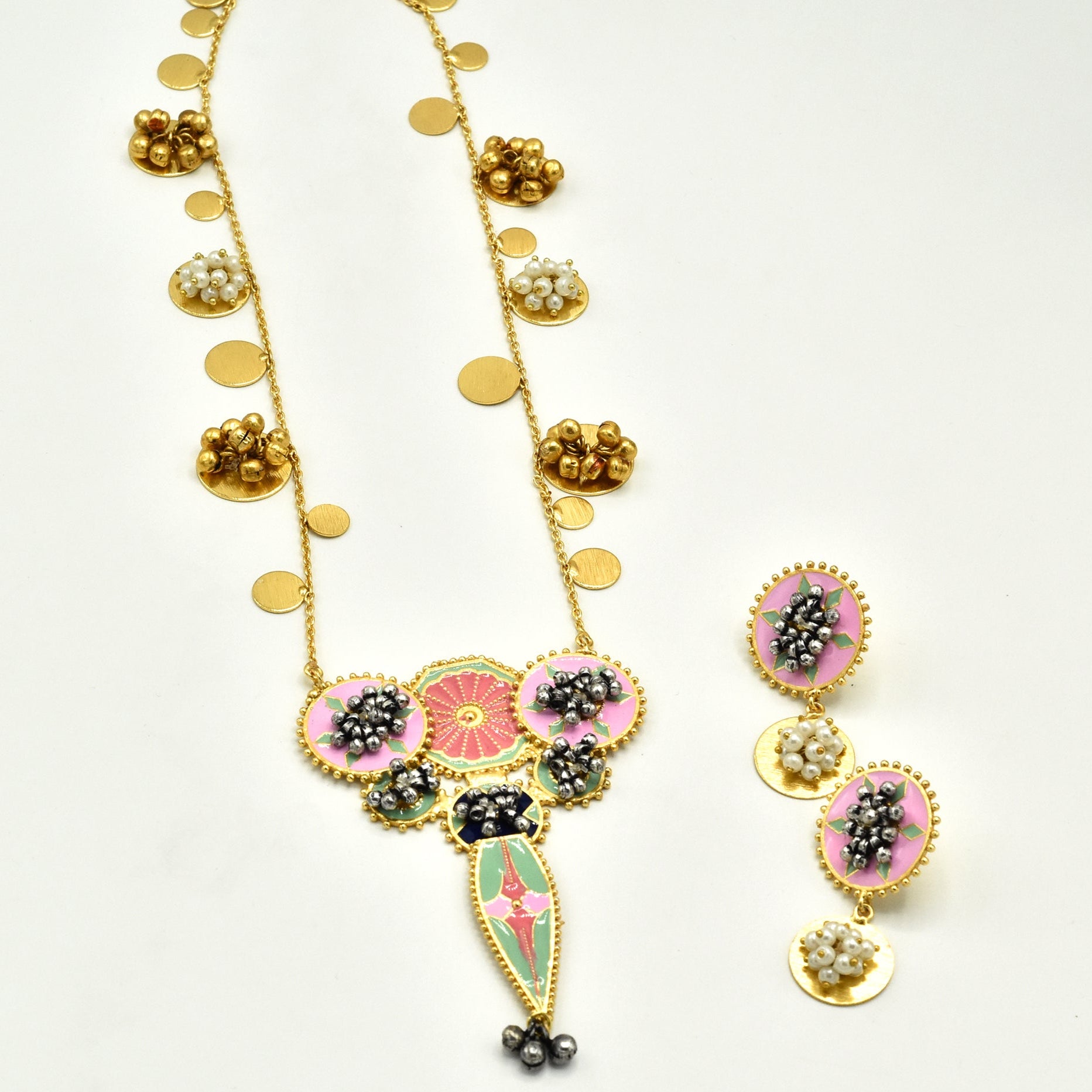 Amarpali Enameled Fusion Necklace - The Pashm