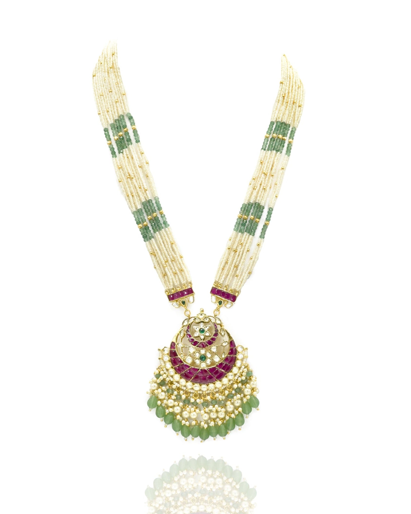 Maham Pachi Kundan Pendant Set - The Pashm