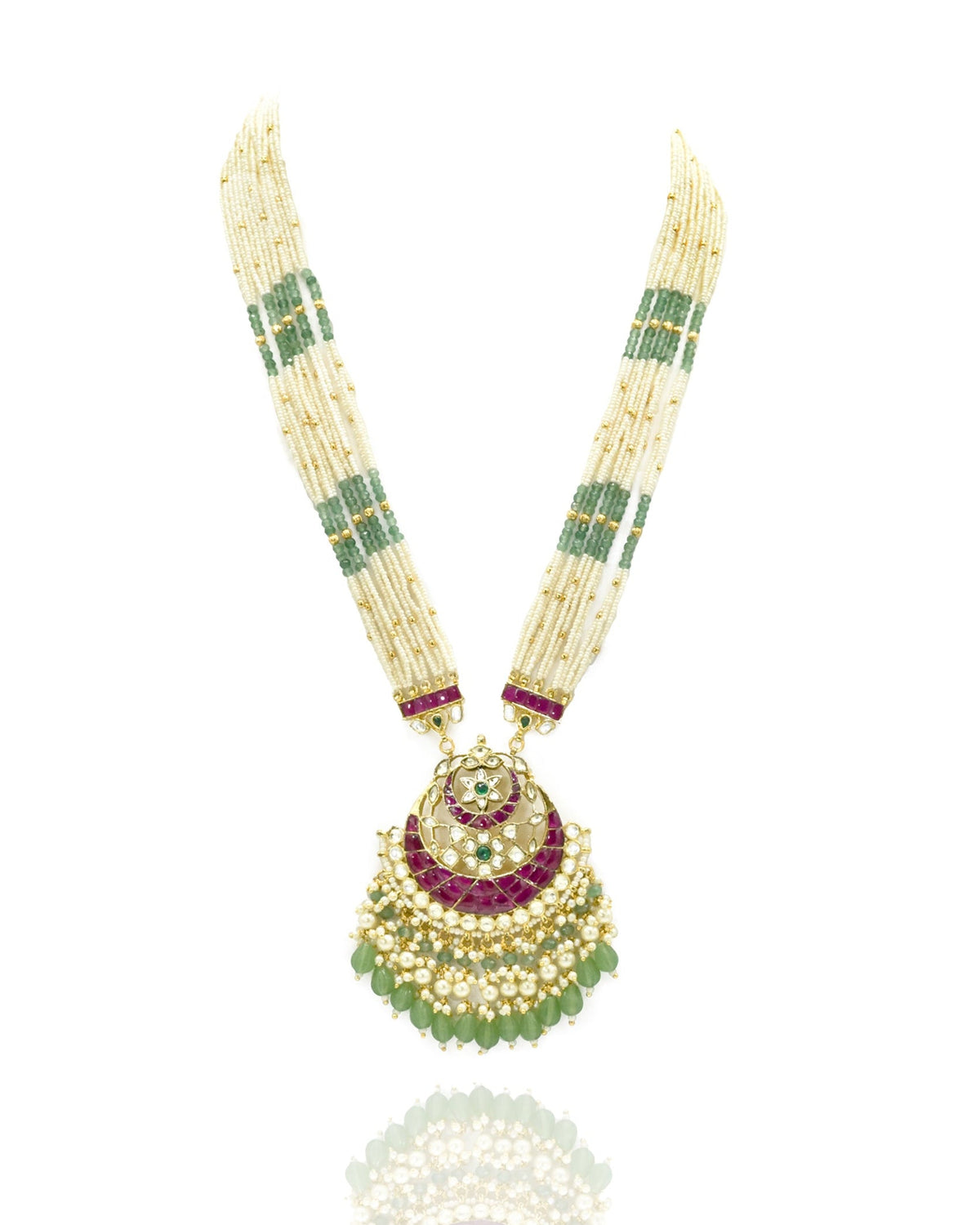 Maham Pachi Kundan Pendant Set - The Pashm