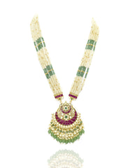 Maham Pachi Kundan Pendant Set - The Pashm