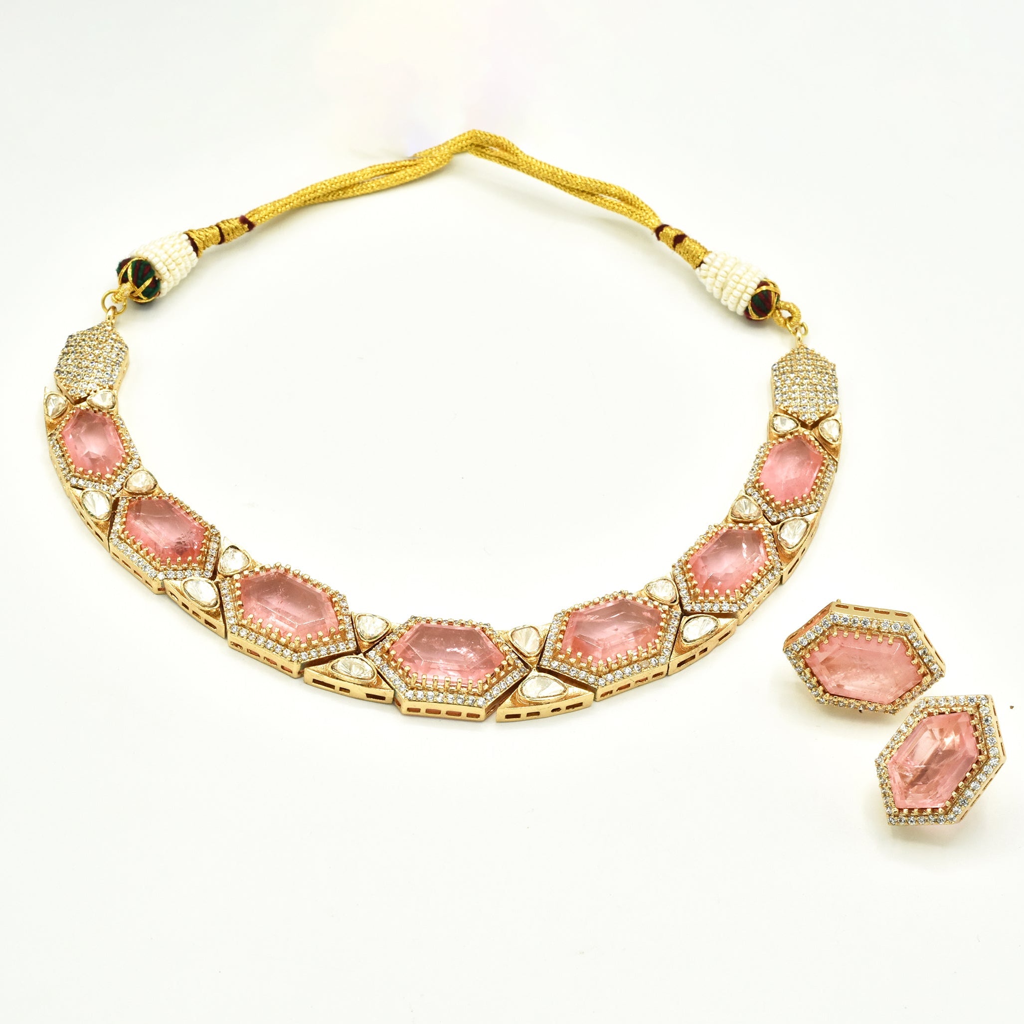 Gina Studded Peach Necklace - The Pashm