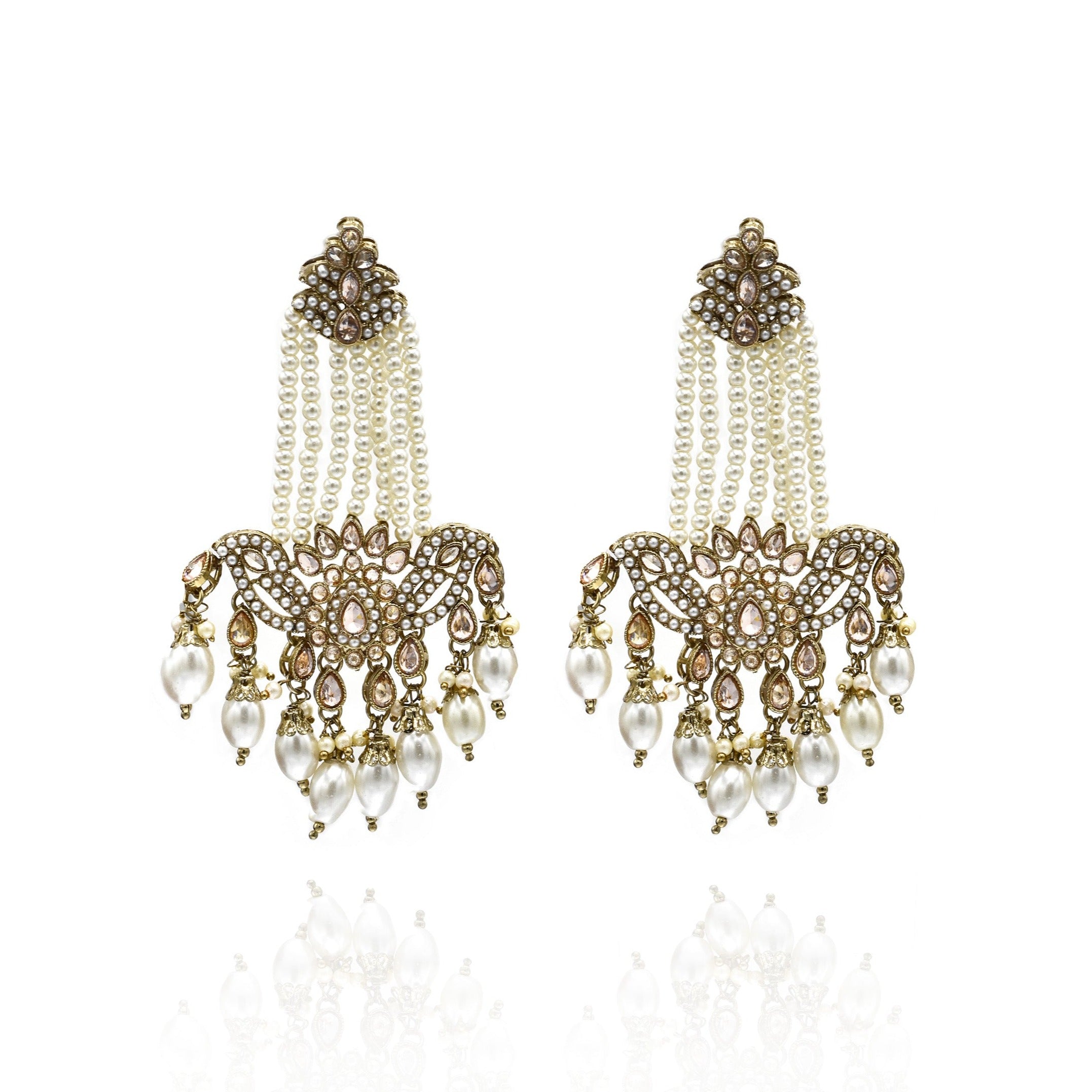 Rumayna Earrings Jarkan Gold - The Pashm