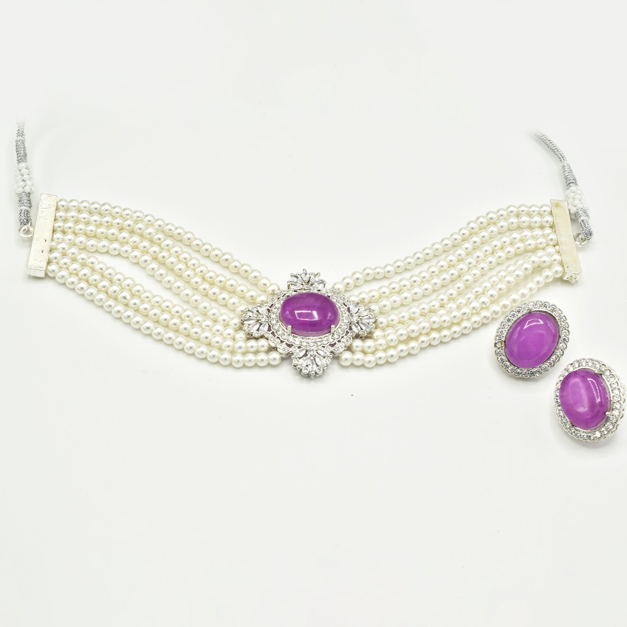 Neesha Pearl Choker - Pink - The pashm