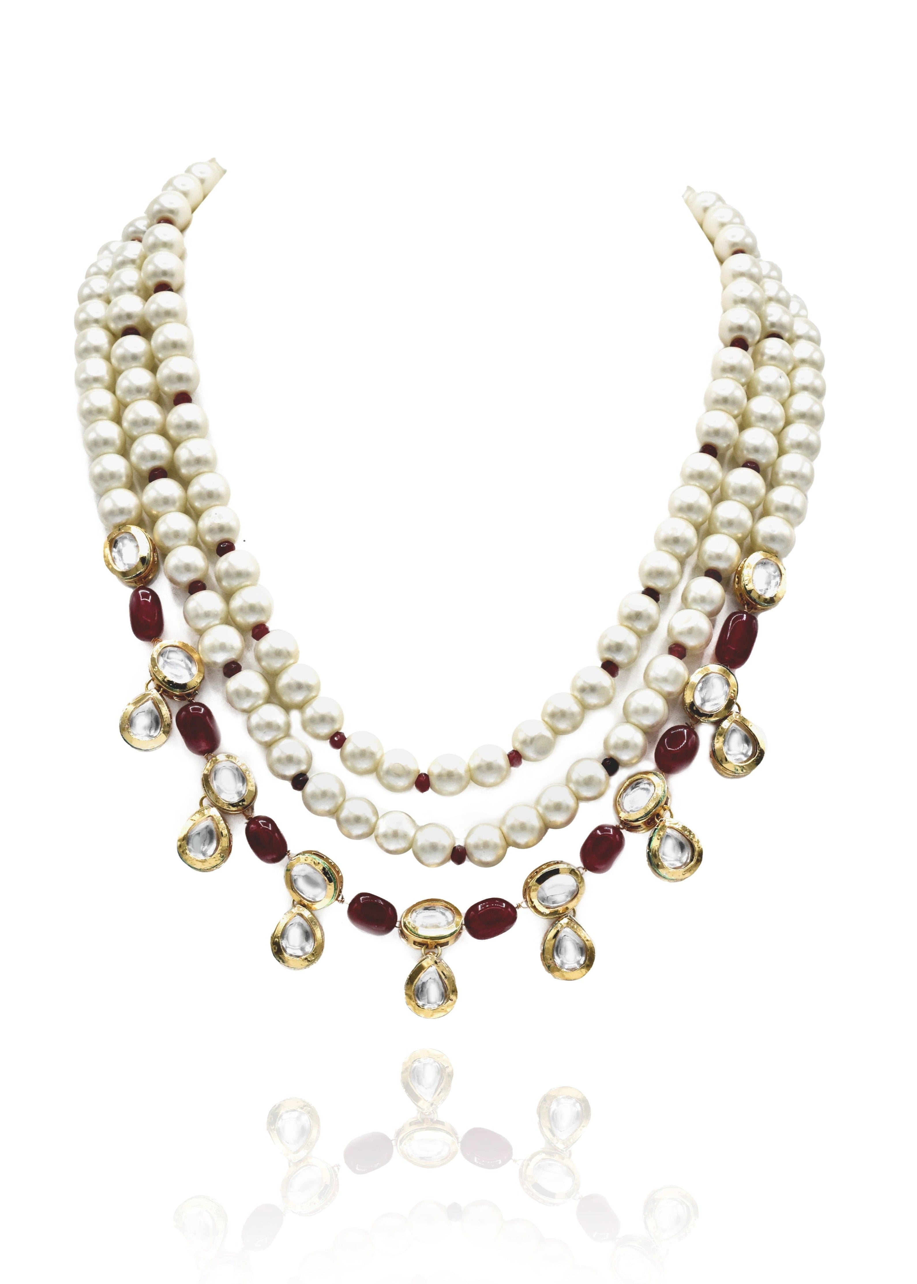 Juhi Kundan Pearl Set - The Pashm