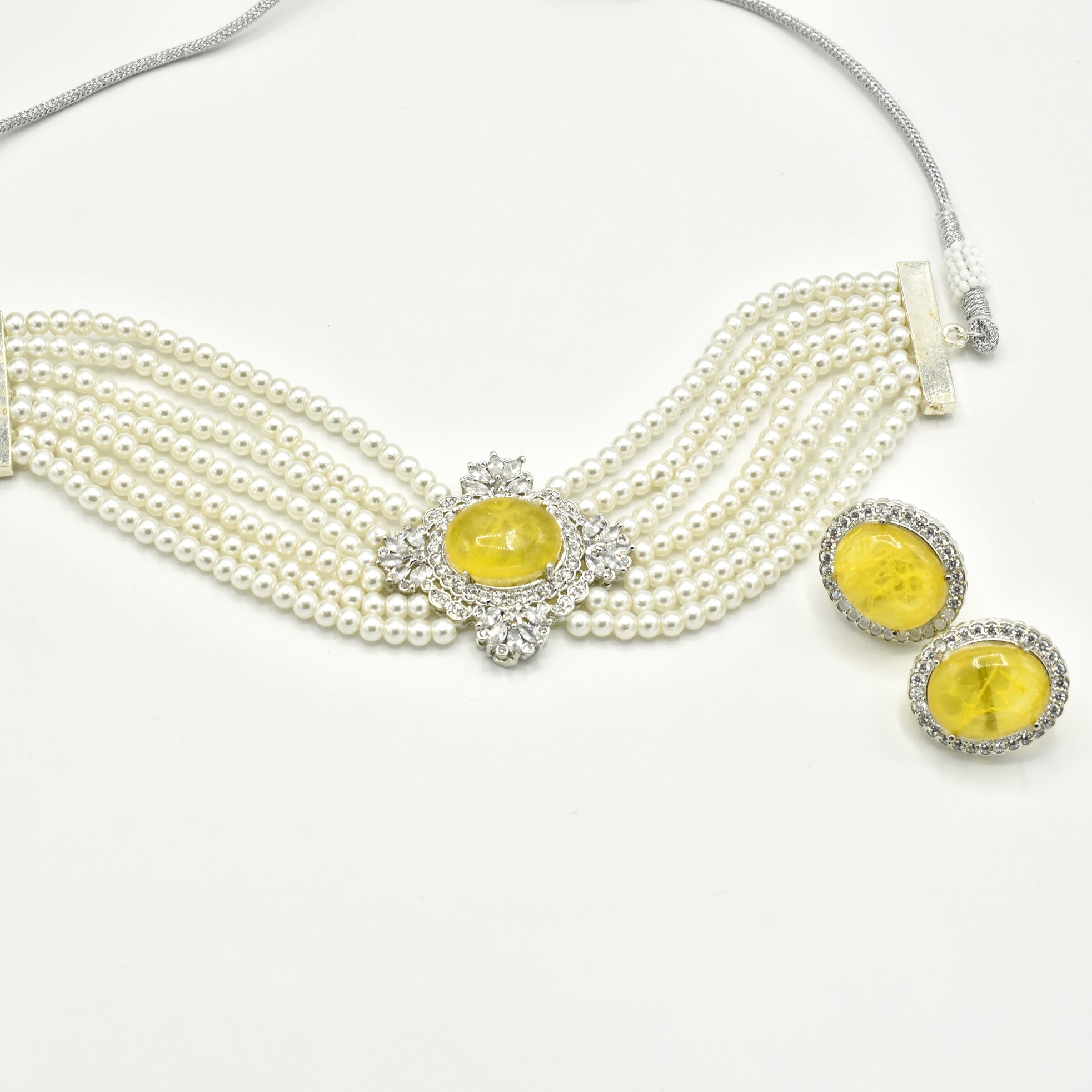 Neesha Pearl Choker - Yellow - The pashm