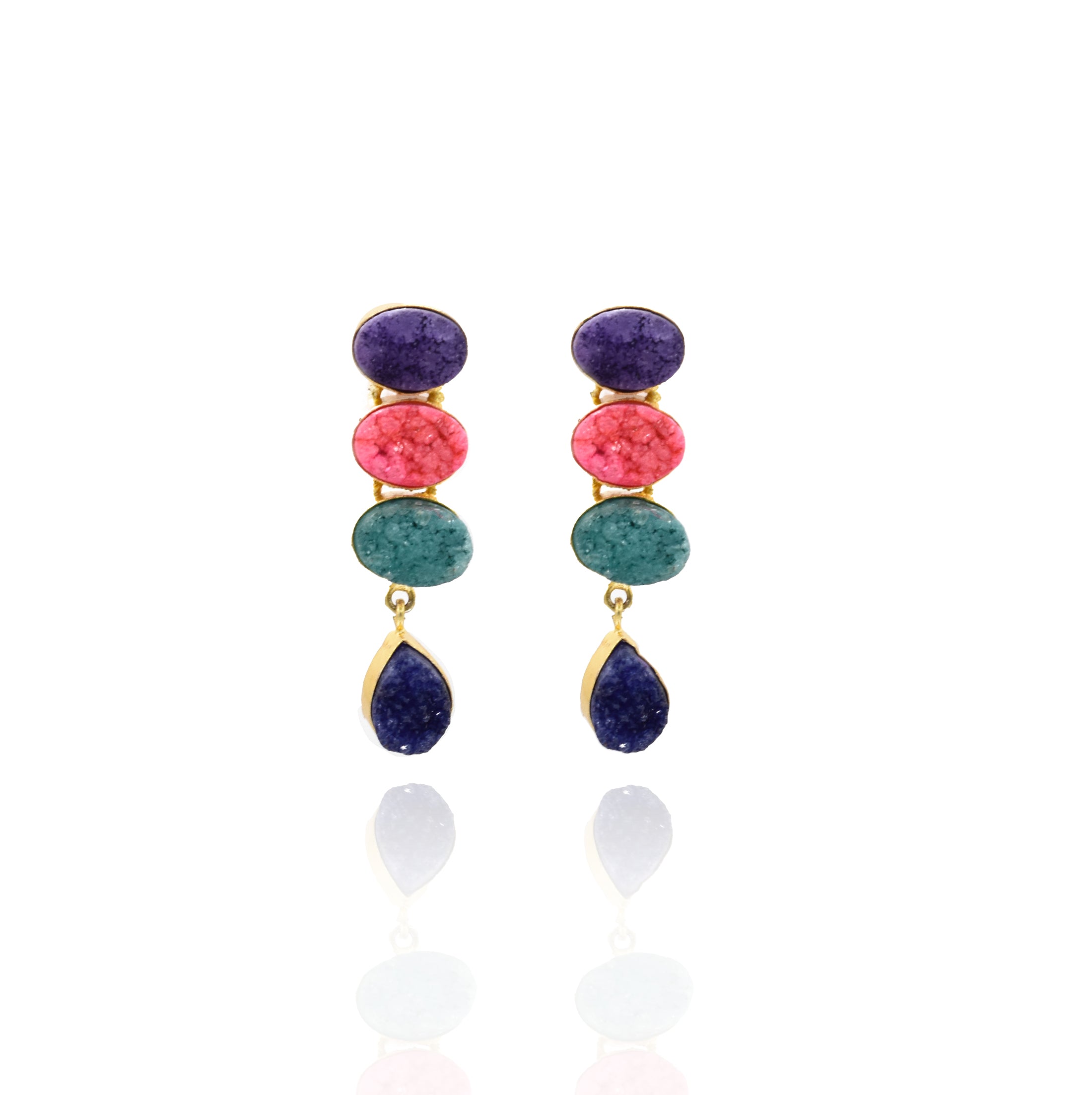 Ziya Multicolor Druzy Earrings