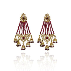 Shree Jarkan Earrings Red - The Pashm