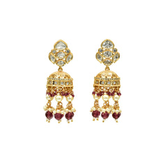Tanishi Polki Red Carved Stone Choker Set - The Pashm