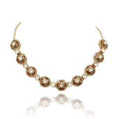 Gulnaar Polki Rose Necklace - The pashm