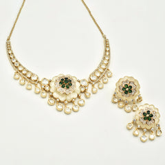 Noor Gul Polki Floral Statement Necklace - The Pashm