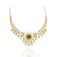 Noor Gul Polki Floral Statement Necklace - The Pashm