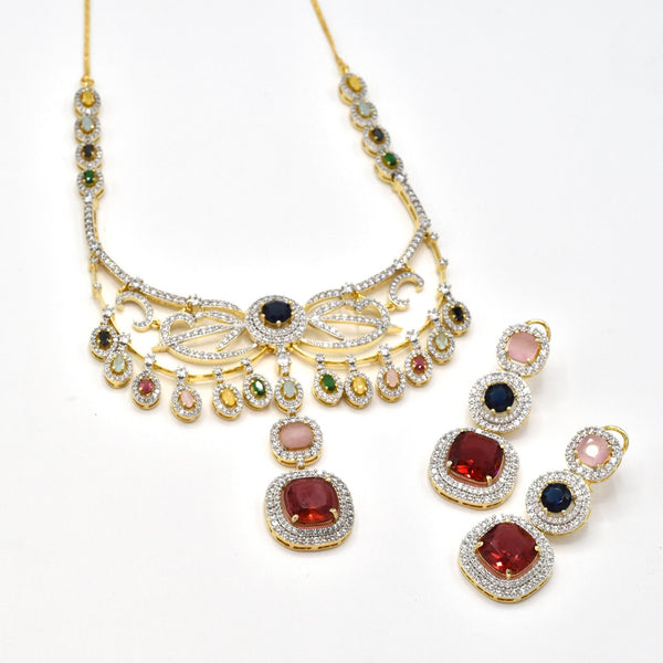 Margie Multicolor Studded Necklace - The Pashm