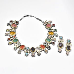 Poorvi Colored Stones Necklace - The Pashm Sabyasachi