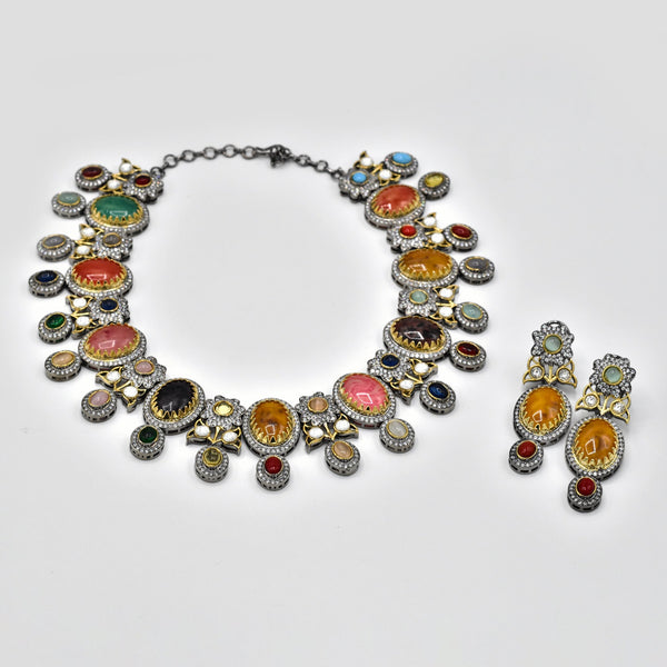 Poorvi Colored Stones Necklace - The Pashm Sabyasachi