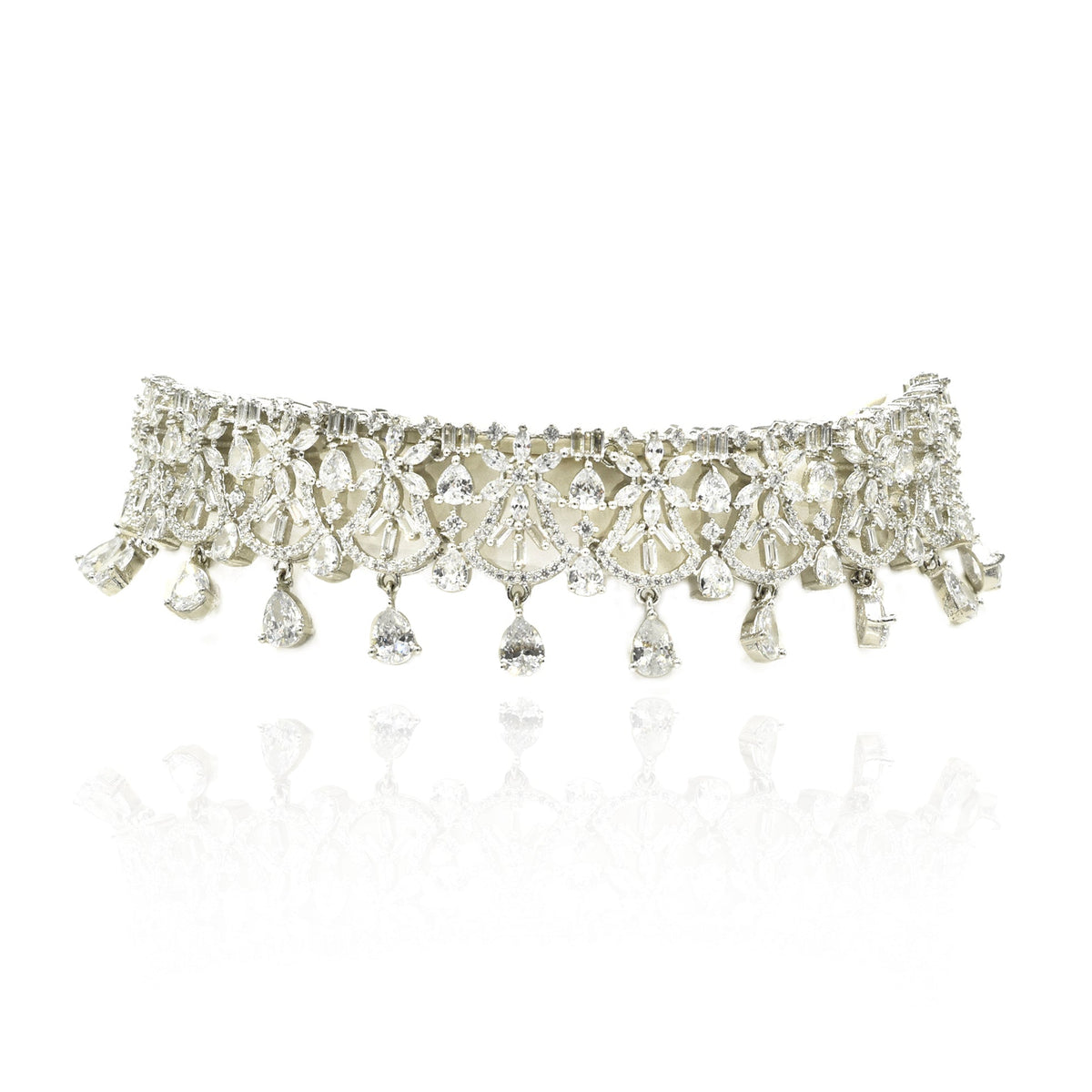 Siya Luxury American Diamond Choker Necklace - The pashm