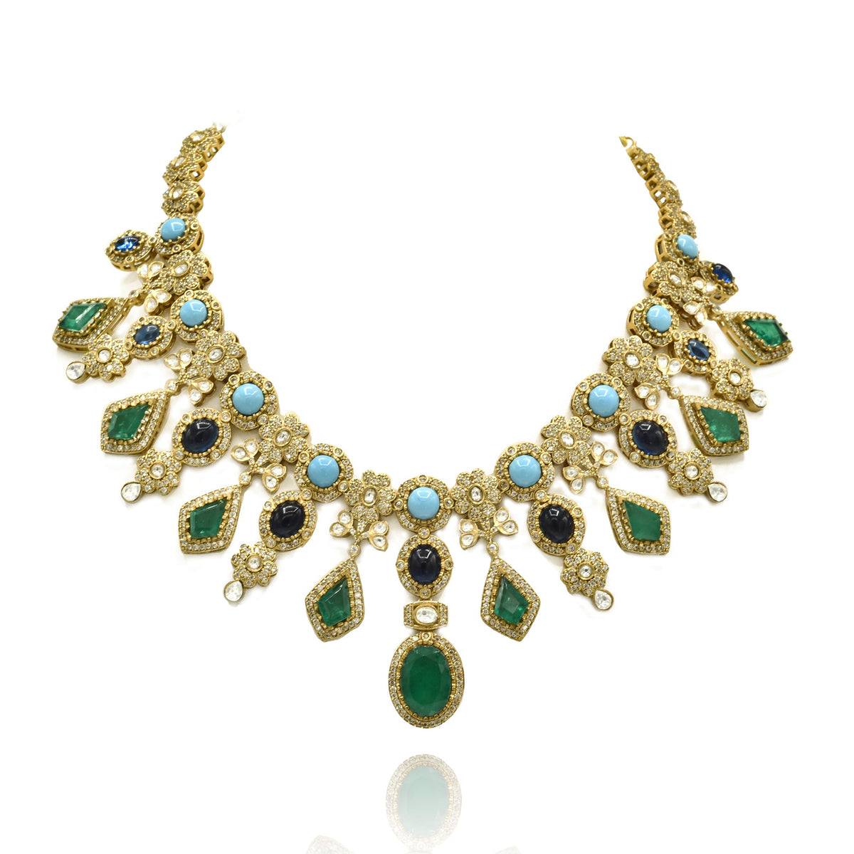Verisha Turquoise Green Statement Set