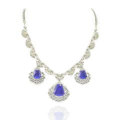 Watika Purple American Diamond Statement Necklace