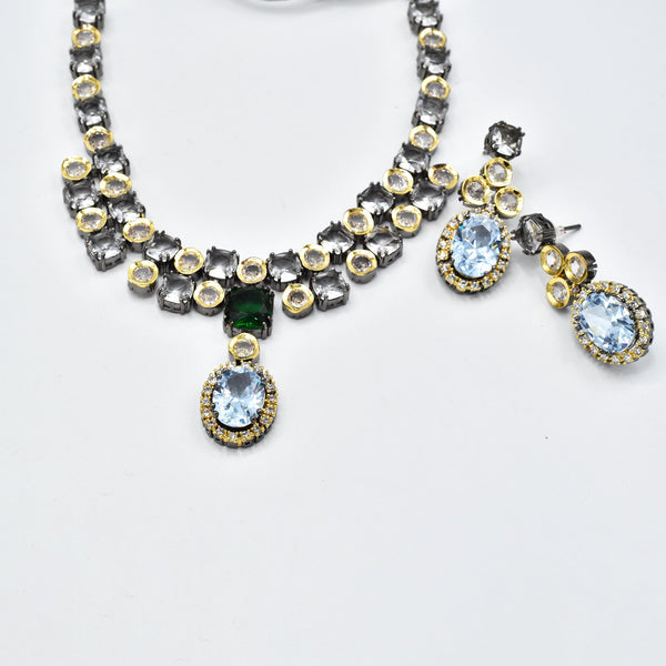 Sobhita Colored Stones Crystal Handmade Necklace - The Pashm