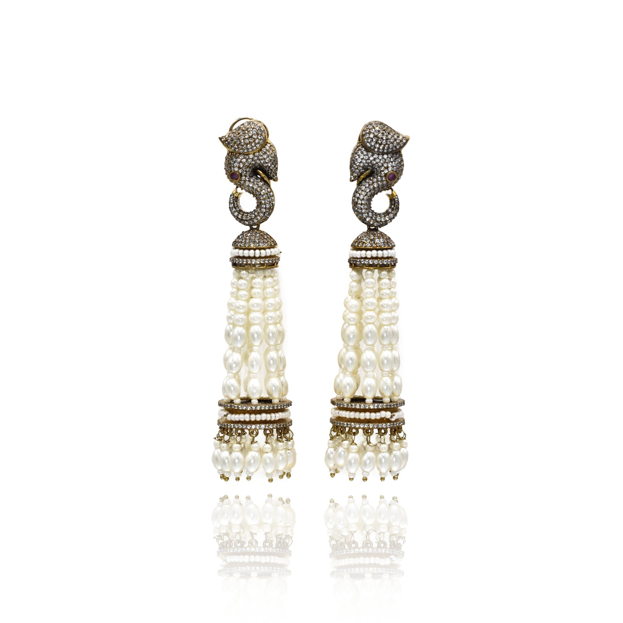 Ipsa Pearl Antique Studded Necklace Set - The Pashm