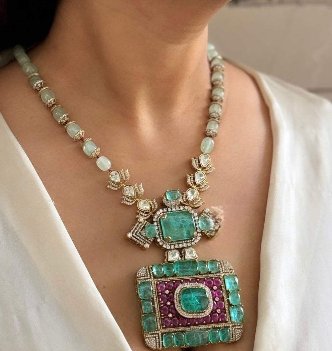 Rhea Stone Encrusted Necklace
